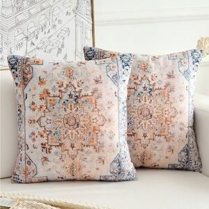 Decorative Bohemian Throw Pillow Covers LARGE 22x22” (2-pack)